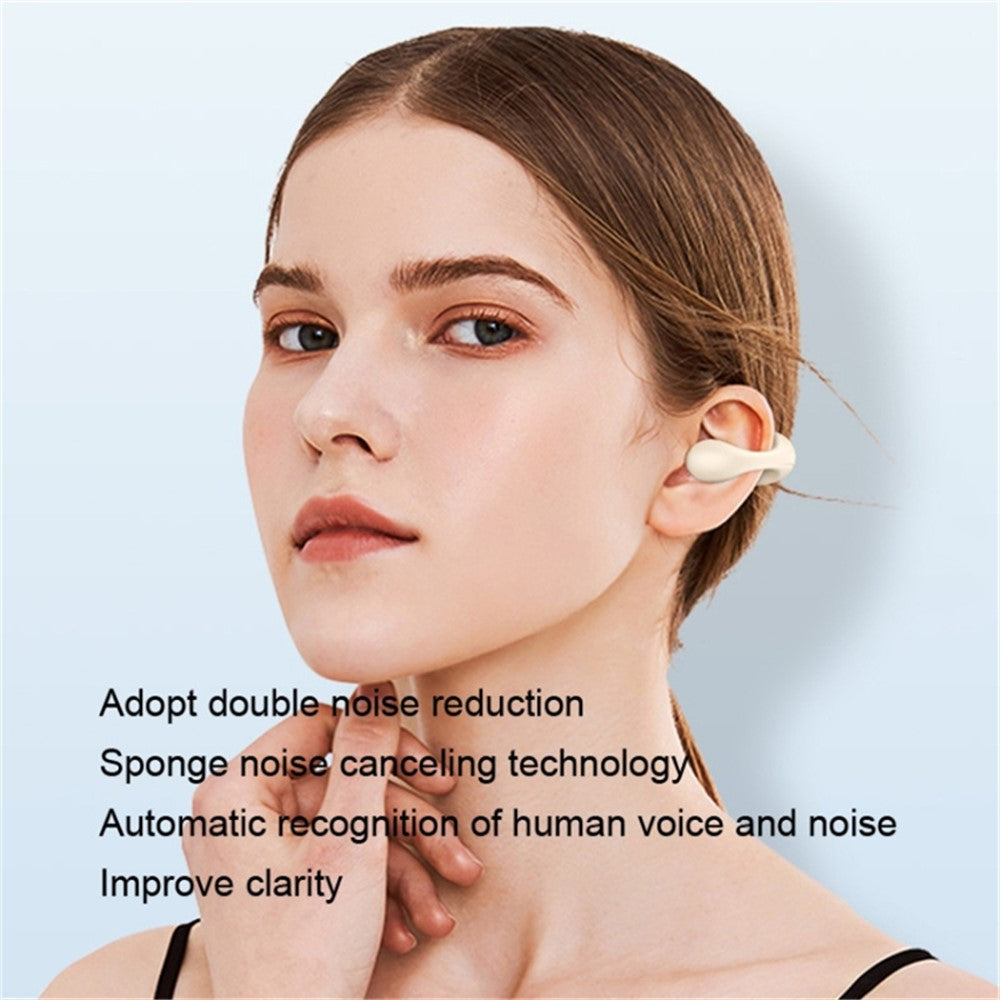 V50 Bluetooth-compatible Double Ear Headsets Bone Conduction Earphones Wireless Sport Running Clip-on Headphones