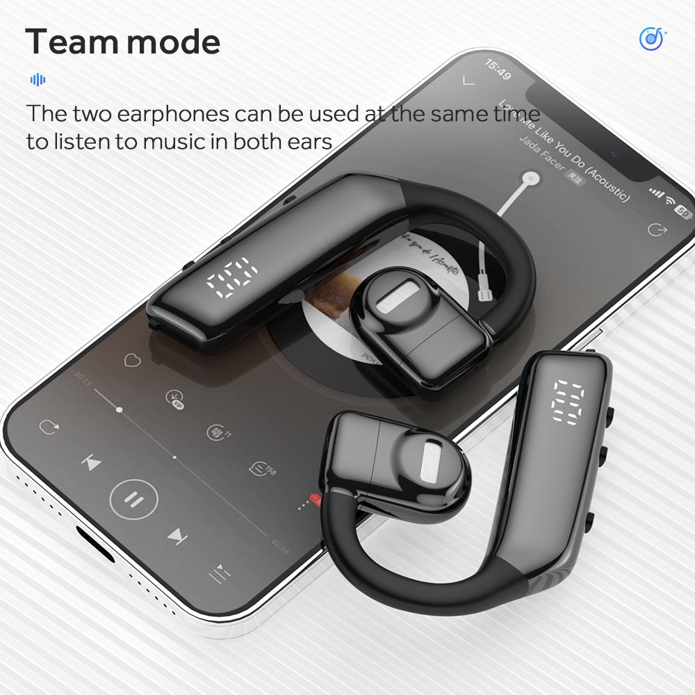 I5 Single Ear Wireless Bluetooth-compatible Headset 180-Degree Rotating Earphone OWS Bone Conduction Headphone (No CE)