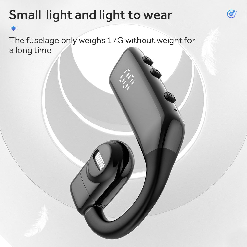 I5 Single Ear Wireless Bluetooth-compatible Headset 180-Degree Rotating Earphone OWS Bone Conduction Headphone (No CE)