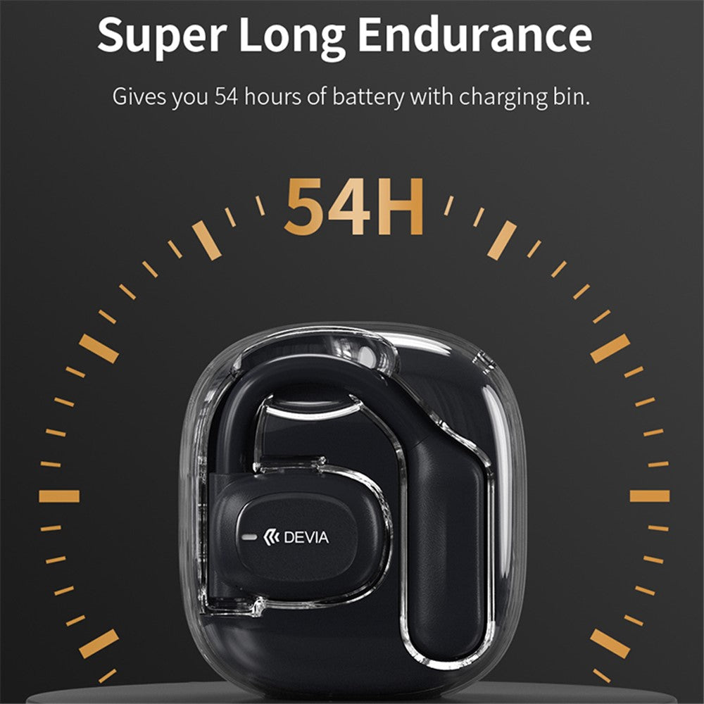 DEVIA Star Series EM043 OWS E2 Single Ear Wireless Earphone Ear-Hook ENC Noise Reduction Bluetooth-compatible Earbud