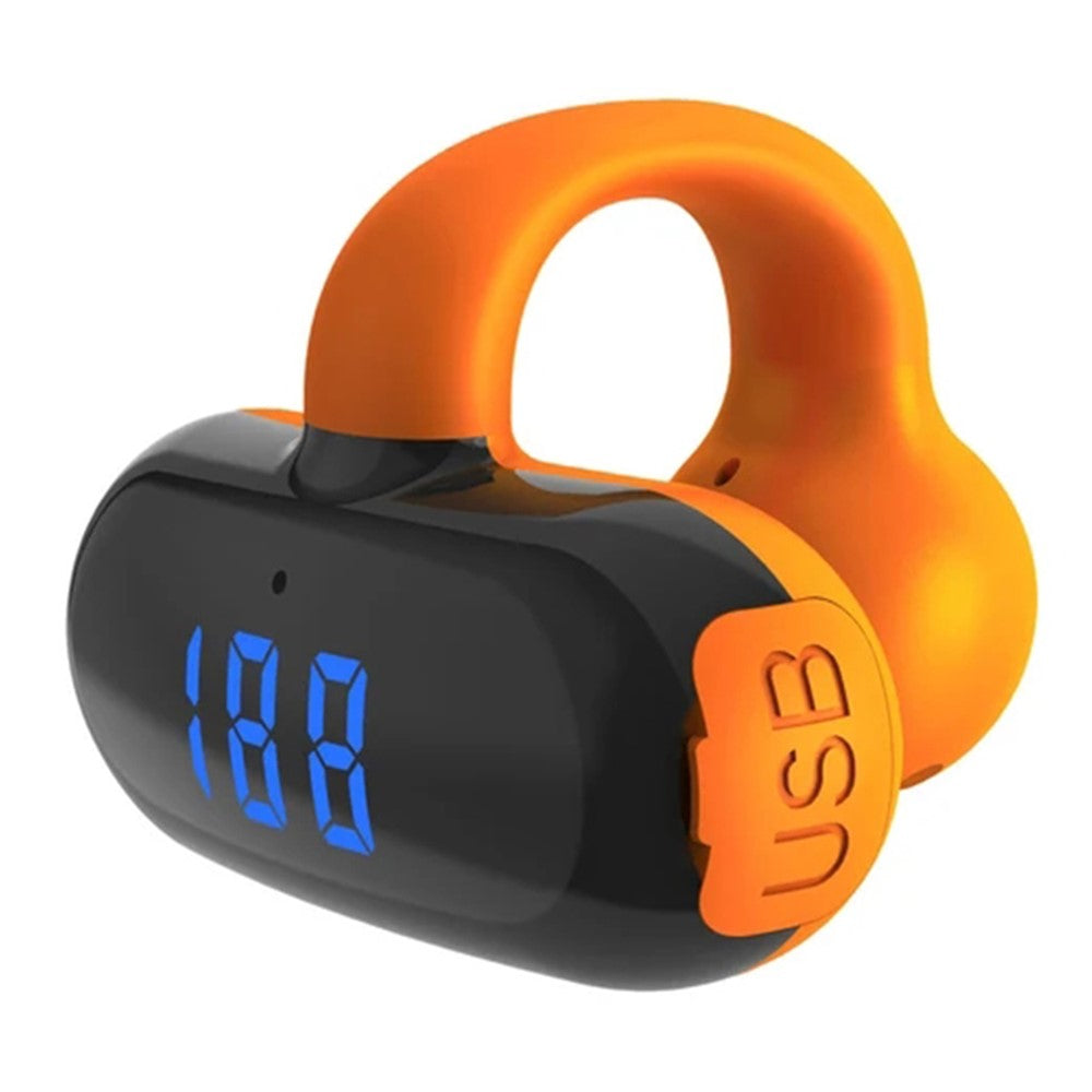 F20 Bluetooth-compatible Ear Clip Earphone Digital Display Wireless Music Headset