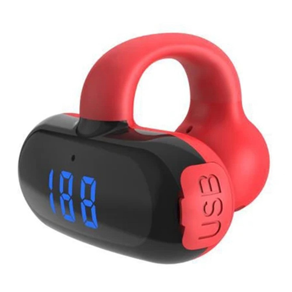 F20 Bluetooth-compatible Ear Clip Earphone Digital Display Wireless Music Headset