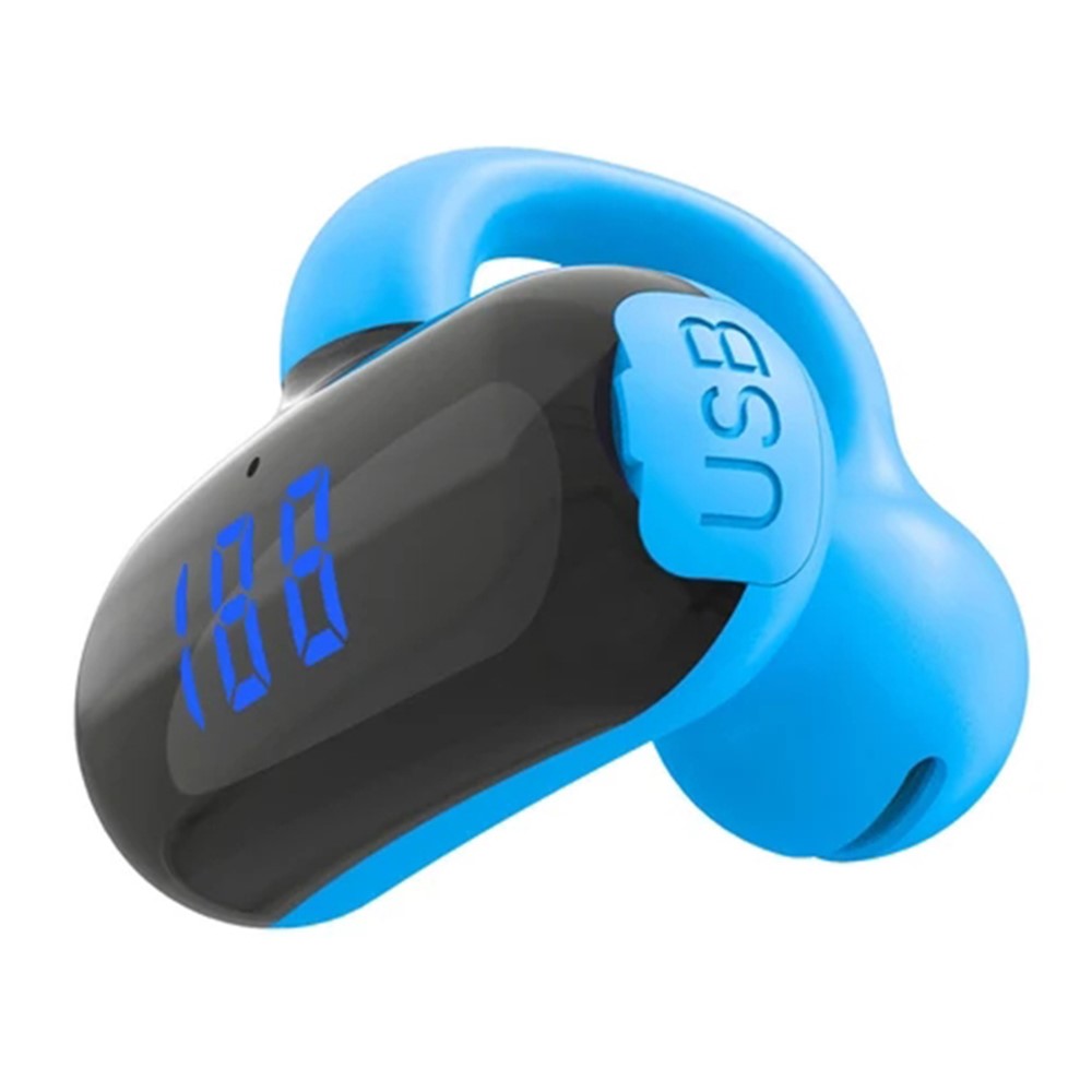 F20 Bluetooth-compatible Ear Clip Earphone Digital Display Wireless Music Headset