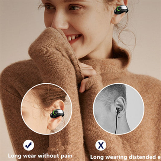 GD28 Bone Conduction Clip-On Wireless Earbuds Single Ear Bluetooth-compatible Headset for Sports