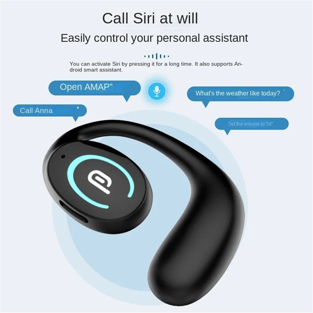 K9 Single Ear Bluetooth-compatible 5.3 Earhook Headset Bone Conduction Music Earphone