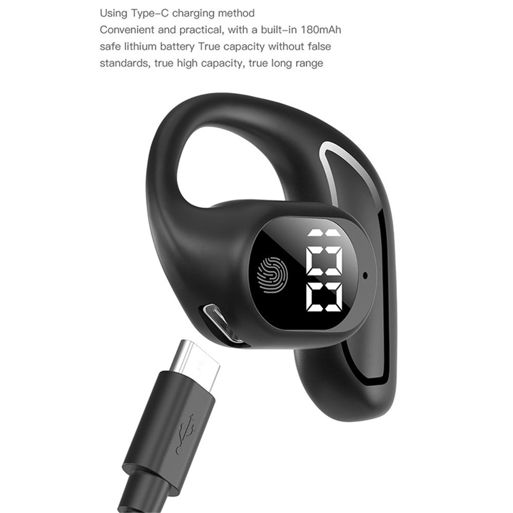 FN-98 Single Ear Bluetooth-compatible Ear Hanging Headset Wireless Earphone