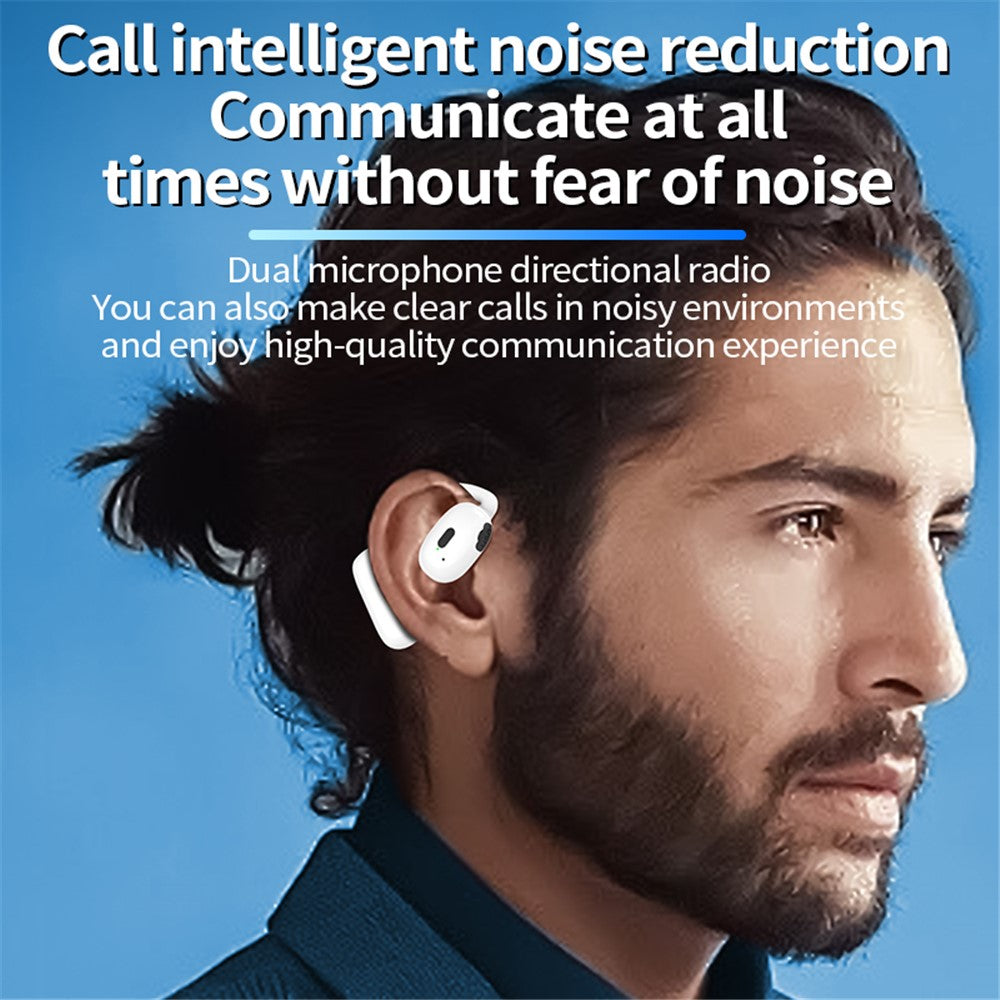 V21 Single Ear Rotating Hook Earphone OWS Bluetooth-compatible 5.4 Stereo Headphone