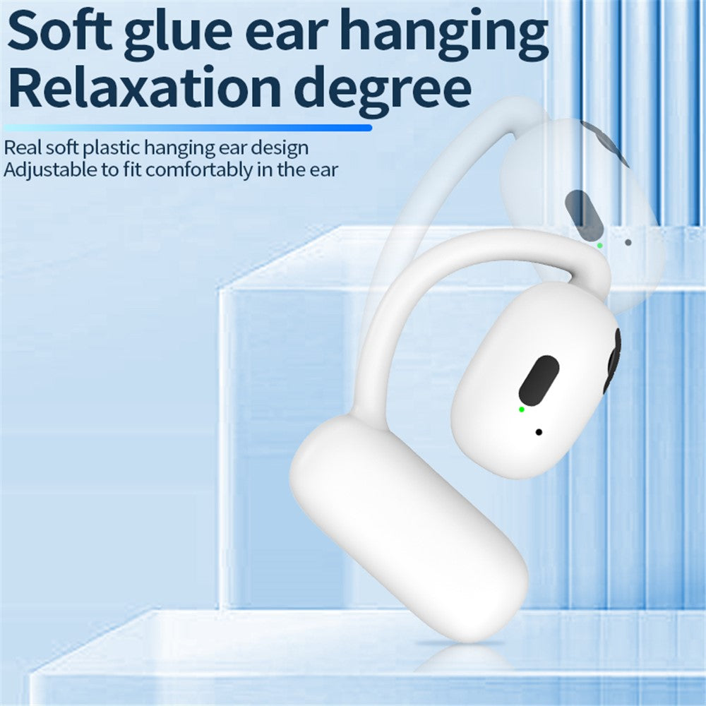 V21 Single Ear Rotating Hook Earphone OWS Bluetooth-compatible 5.4 Stereo Headphone