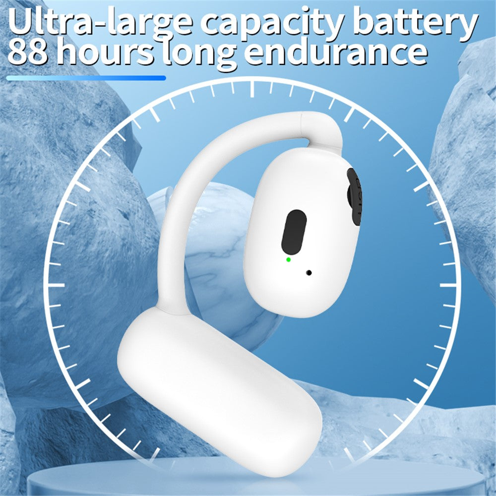 V21 Single Ear Rotating Hook Earphone OWS Bluetooth-compatible 5.4 Stereo Headphone