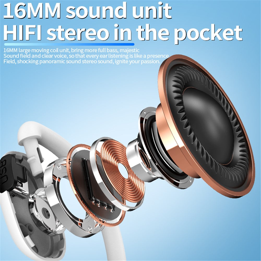 V21 Single Ear Rotating Hook Earphone OWS Bluetooth-compatible 5.4 Stereo Headphone