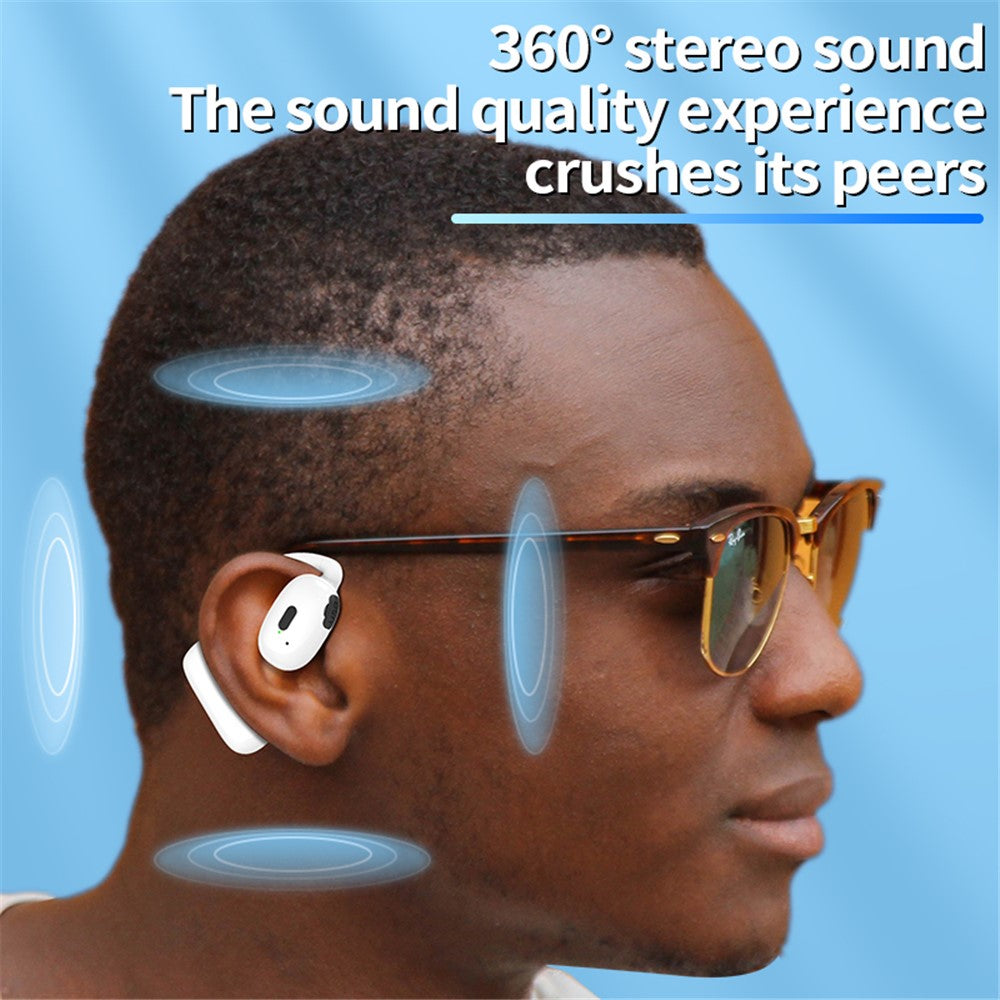 V21 Single Ear Rotating Hook Earphone OWS Bluetooth-compatible 5.4 Stereo Headphone
