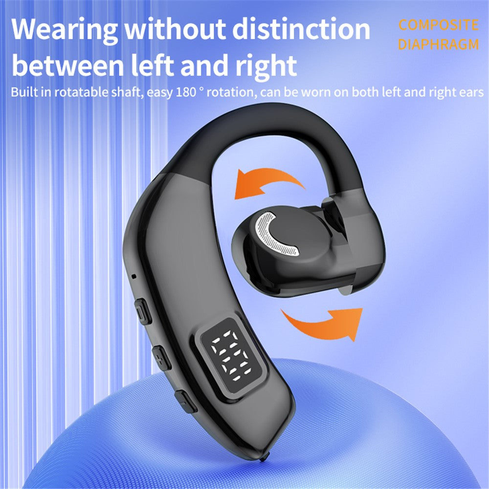 X30 Bluetooth-compatible 5.4 Single Ear Business Headphone Wireless Hook Earphone