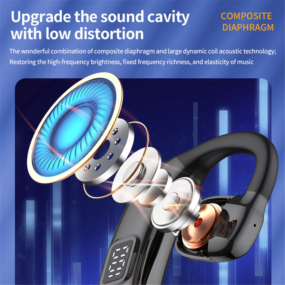 X30 Bluetooth-compatible 5.4 Single Ear Business Headphone Wireless Hook Earphone