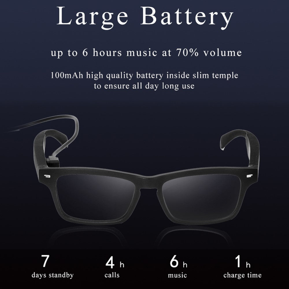 KY01 Waterproof Smart Glasses Open Ear Headphone Bluetooth-compatible Music Headset