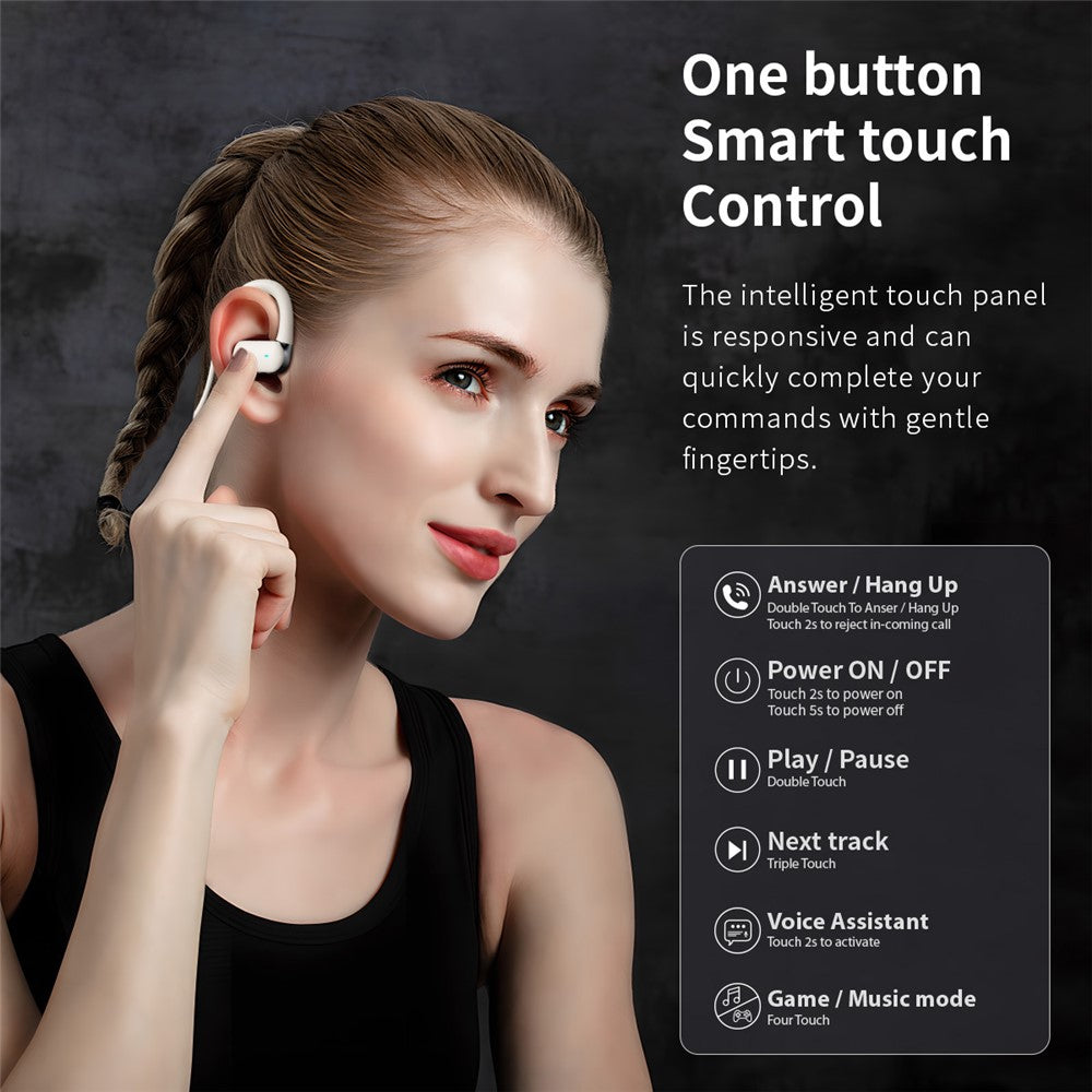 HILEO Hi77 Air Conduction Open Ear Bluetooth-compatible Headphones Sports Wireless Earphones