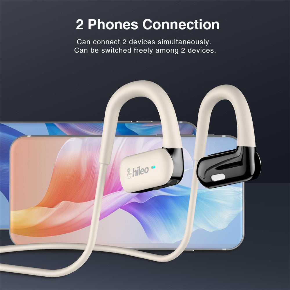 HILEO Hi77 Air Conduction Open Ear Bluetooth-compatible Headphones Sports Wireless Earphones