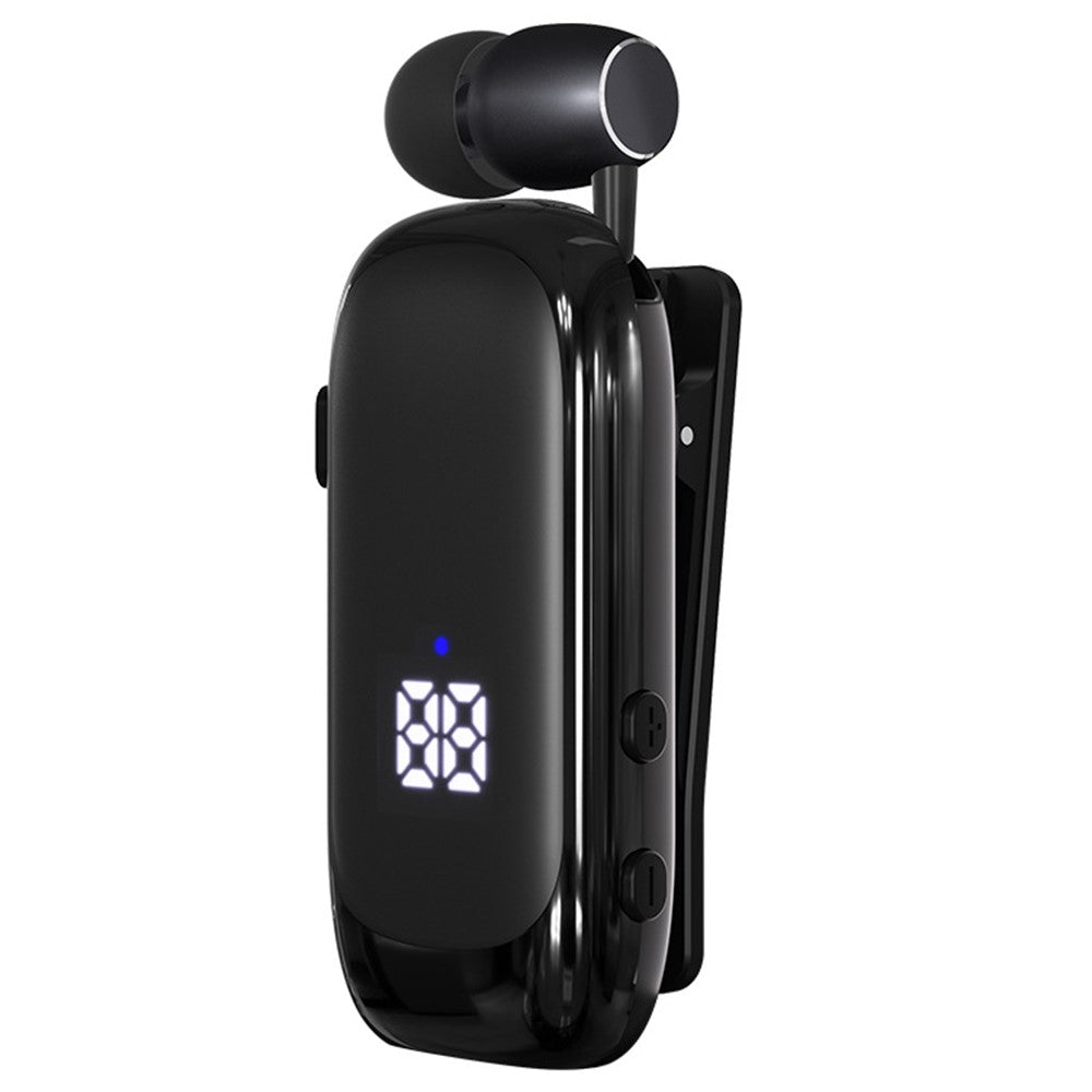 K88 Business Lavalier Headphones Retractable Sports Bluetooth-compatible Earphones with LED Display