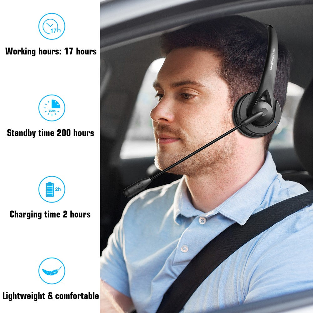 OY131 Single Ear Bluetooth-compatible Wireless Headphone Customer Service Call Center Headset with Charging Base