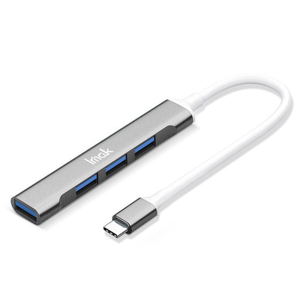 IMAK Multifunction Type-C Docking Station 4 in 1 Multi-Port Converter to 3 USB2.0 + USB 3.0 USB-C HUB Adapter Compatible with Windows / macOS / Linux