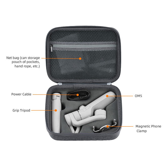EWB9019 Portable Shockproof Stabilizer Storage Bag Tote Carrying Case for DJI OM 5 Handheld Gimbal