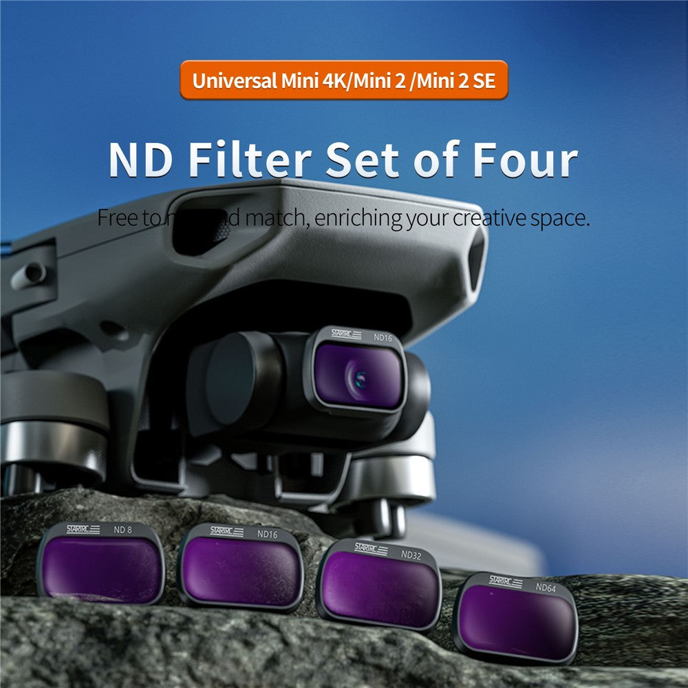 STARTRC 1143096 4Pcs / Set For DJI Mini 4K / Mini 2 SE / Mini 2 ND8 / 16 / 32 / 64 Drone Filters