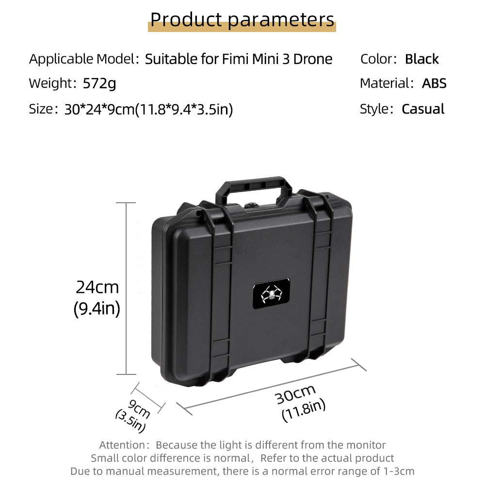 For FIMI MINI 3 RC Drone Storage Bag Anti-Explosion PP Carrying Case Hardshell Handbag