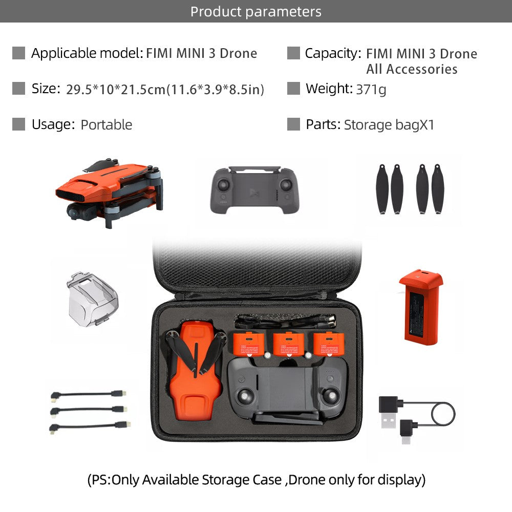 Hardshell Handbag for FIMI MINI 3 Anti-Scratch Carrying Case RC Drone Storage Bag
