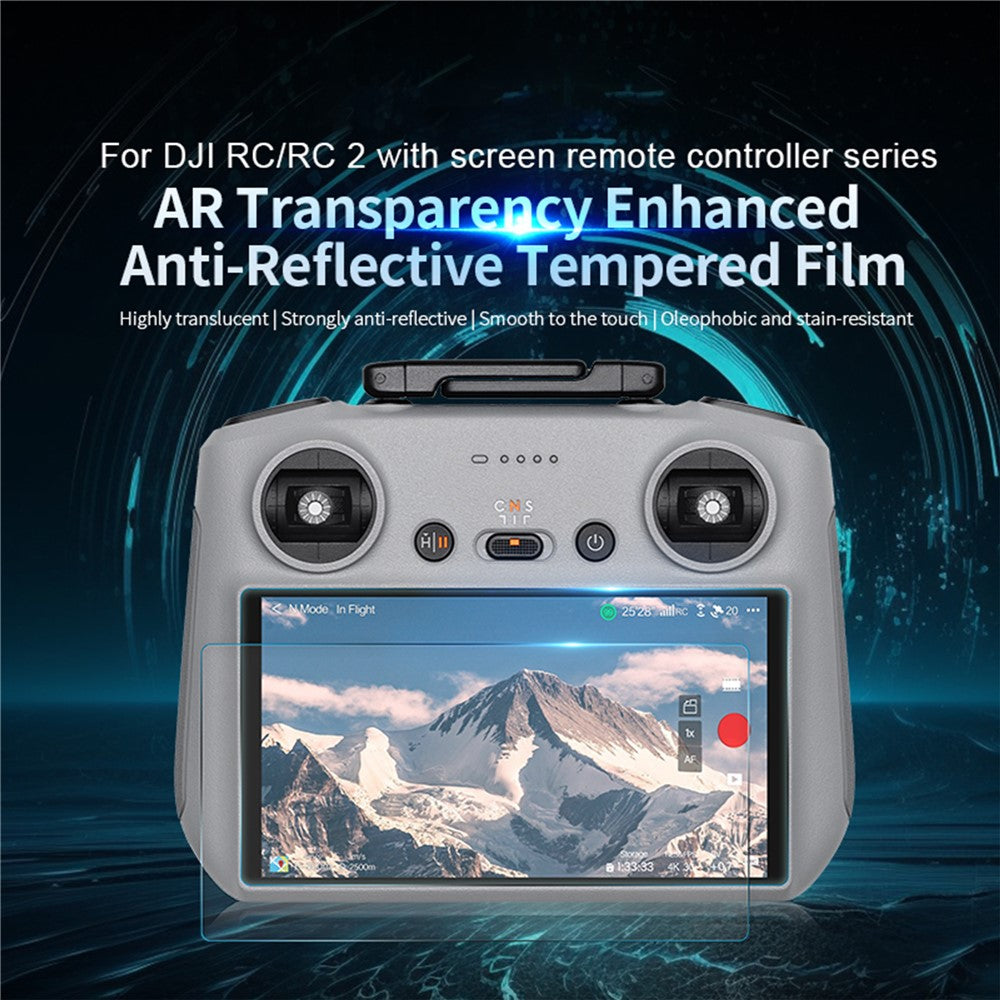 STARTRC 1144277 For DJI RC / RC 2 Remote Control Tempered Glass Film AR Transparency Enhanced Anti-Scratch Film