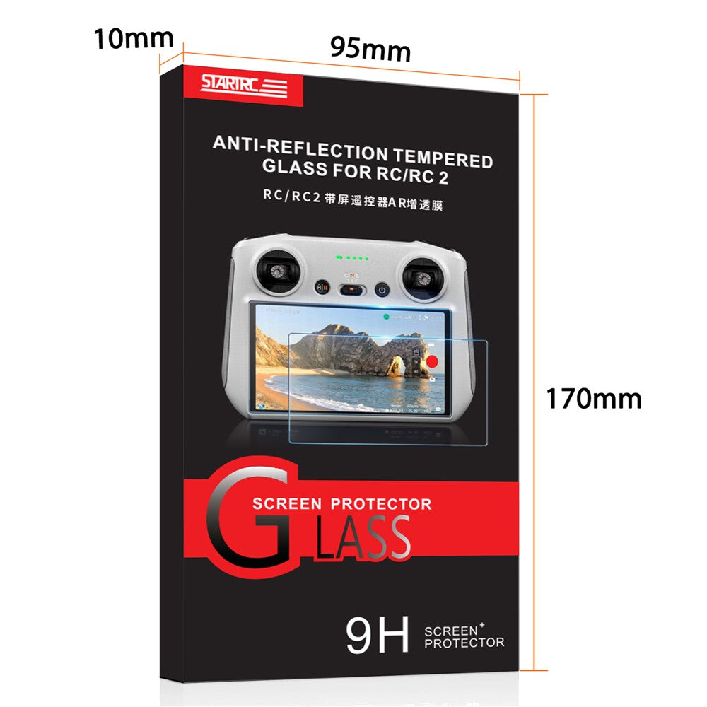 STARTRC 1144277 For DJI RC / RC 2 Remote Control Tempered Glass Film AR Transparency Enhanced Anti-Scratch Film