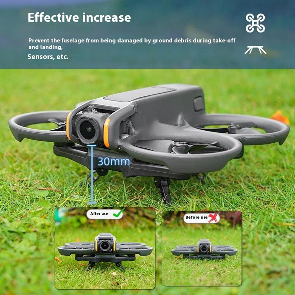 BRDRC For DJI Avata 2 Drone ABS Landing Gear Foldable Anti-Fall Heighten Landing Stand