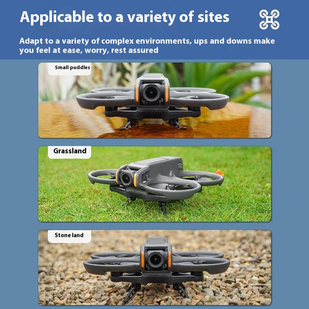 BRDRC For DJI Avata 2 Drone ABS Landing Gear Foldable Anti-Fall Heighten Landing Stand