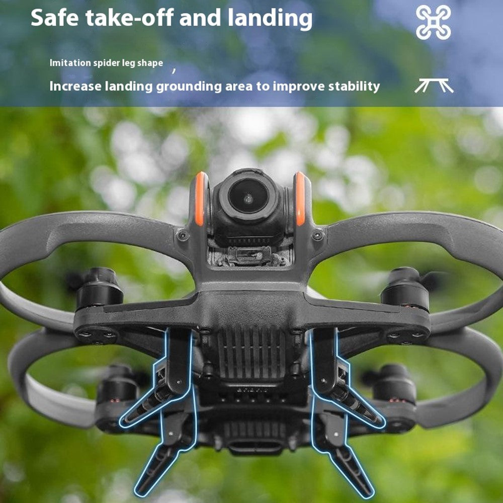 BRDRC For DJI Avata 2 Drone ABS Landing Gear Foldable Anti-Fall Heighten Landing Stand