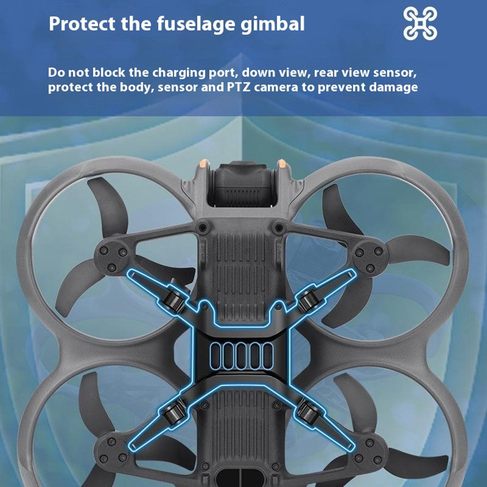 BRDRC For DJI Avata 2 Drone ABS Landing Gear Foldable Anti-Fall Heighten Landing Stand