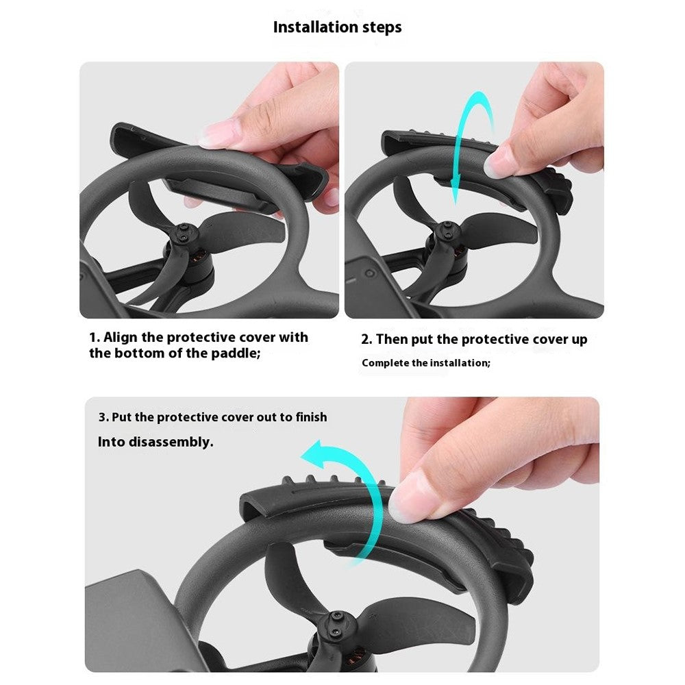 BRDRC 4Pcs / Set for DJI Avata 2 Anti-Collision Drone Propeller Guard TPU Protection Rings