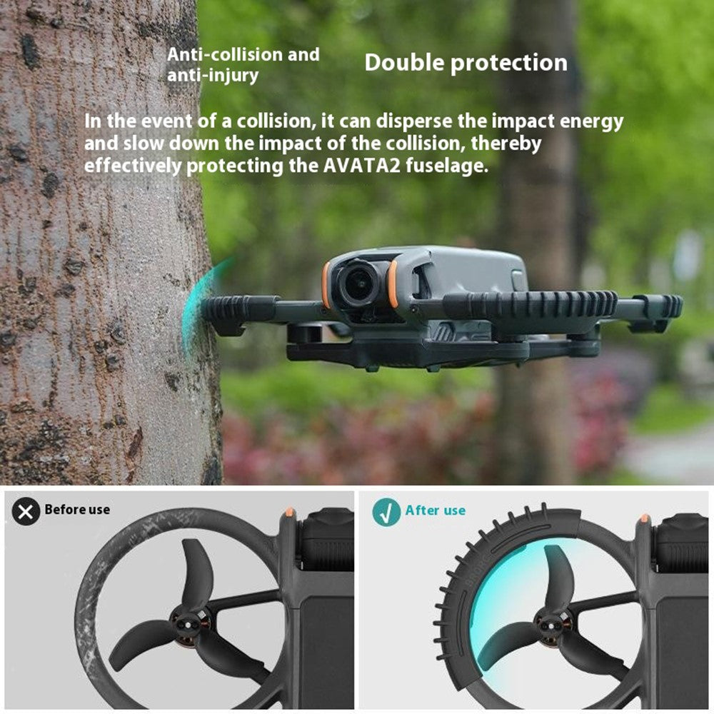 BRDRC 4Pcs / Set for DJI Avata 2 Anti-Collision Drone Propeller Guard TPU Protection Rings