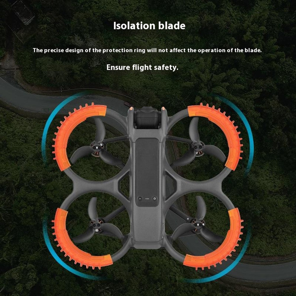 BRDRC 4Pcs / Set for DJI Avata 2 Anti-Collision Drone Propeller Guard TPU Protection Rings