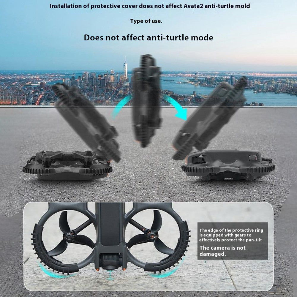 BRDRC 4Pcs / Set for DJI Avata 2 Anti-Collision Drone Propeller Guard TPU Protection Rings