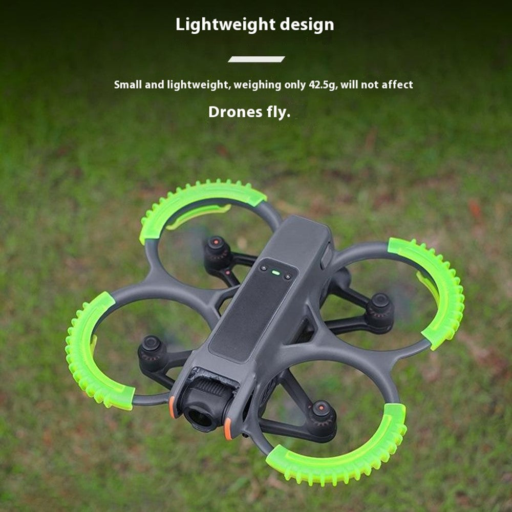 BRDRC 4Pcs / Set for DJI Avata 2 Anti-Collision Drone Propeller Guard TPU Protection Rings