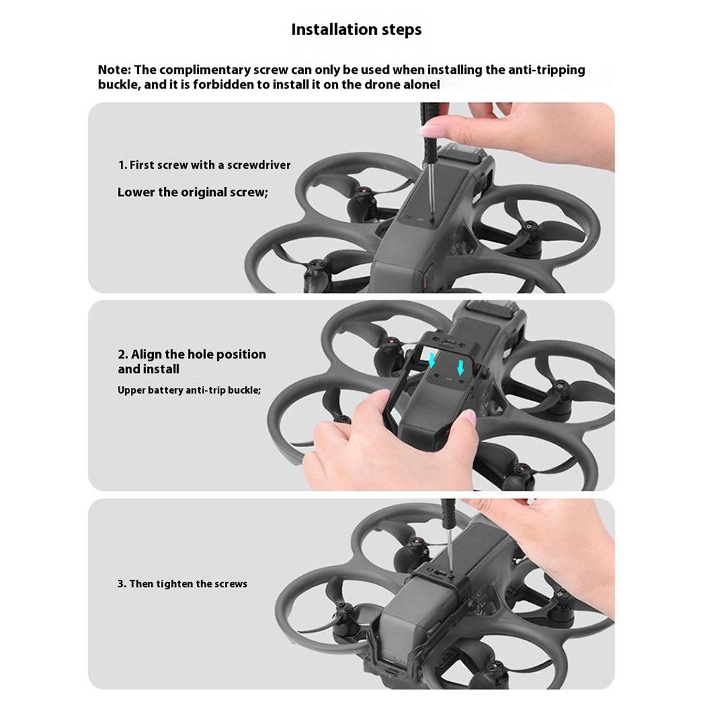 BRDRC For DJI Avata 2 Drone Battery Fixing ABS Buckle Anti-Loose Fixer