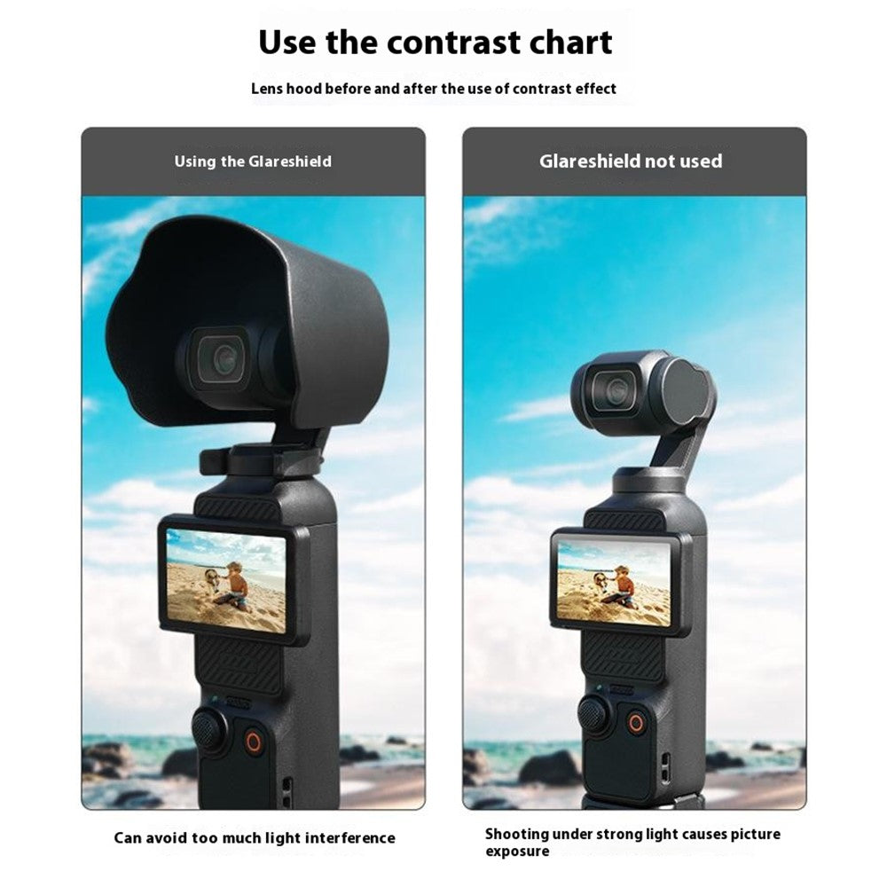 BRDRC For DJI Osmo Pocket 3 Lens Hood Anti-Glare Protection Sunshade Gimbal Camera Accessories