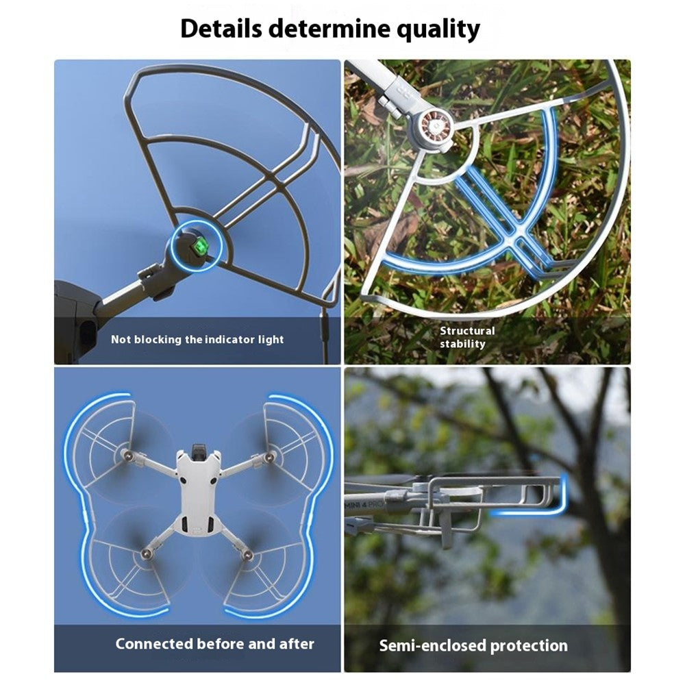 BRDRC For DJI Mini 4 Pro Propeller Protector Ring Drone Blade Guard Protective Cover