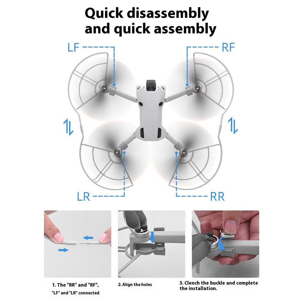 BRDRC For DJI Mini 4 Pro Propeller Protector Ring Drone Blade Guard Protective Cover