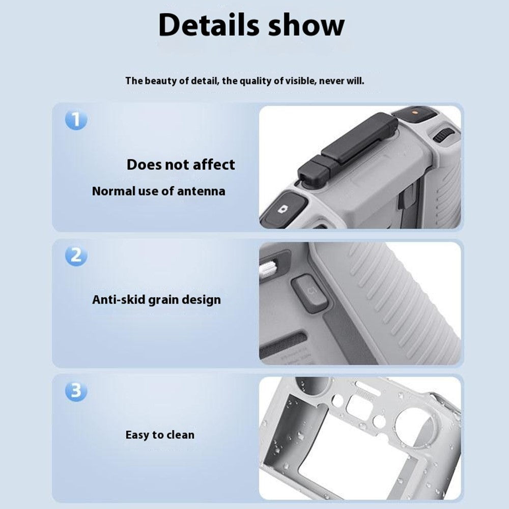 BRDRC For DJI RC 2 Remote Controller Silicone Case Cover Scratch-Resistant Sleeve