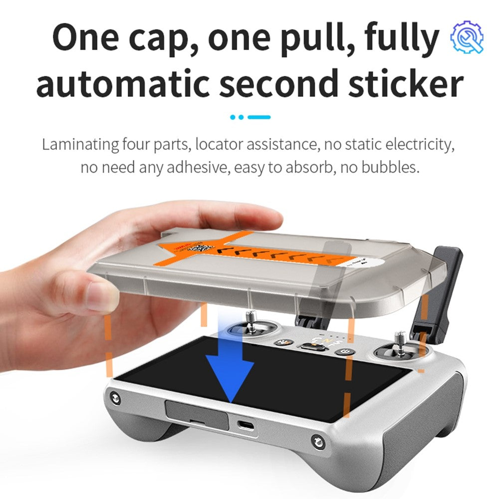 STARTRC 1139983 For DJI RC 2 / RC Remote Controller with Screen HD Tempered Glass Screen Film + Dust Removal Install Tool