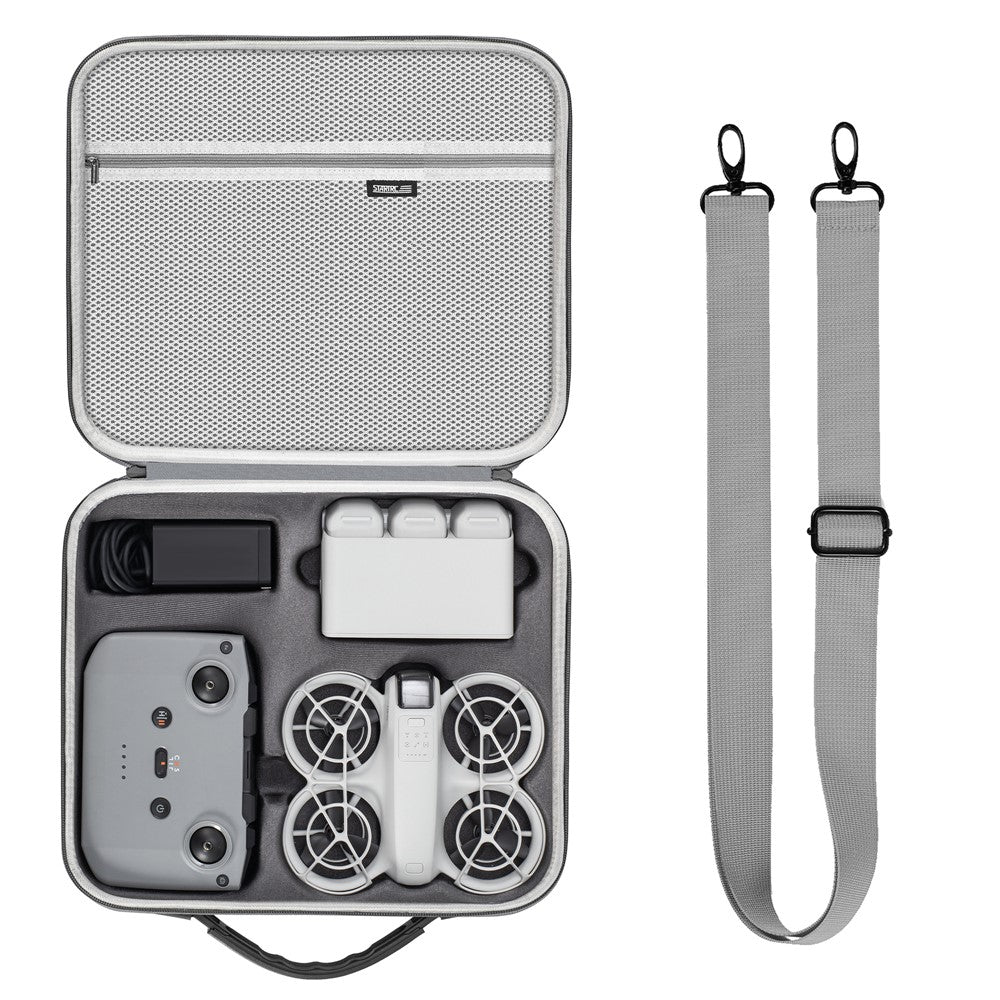 STARTRC 1150193 Portable PU Carrying Case for DJI Neo Drone with Shoulder Strap, 3-Battery Version