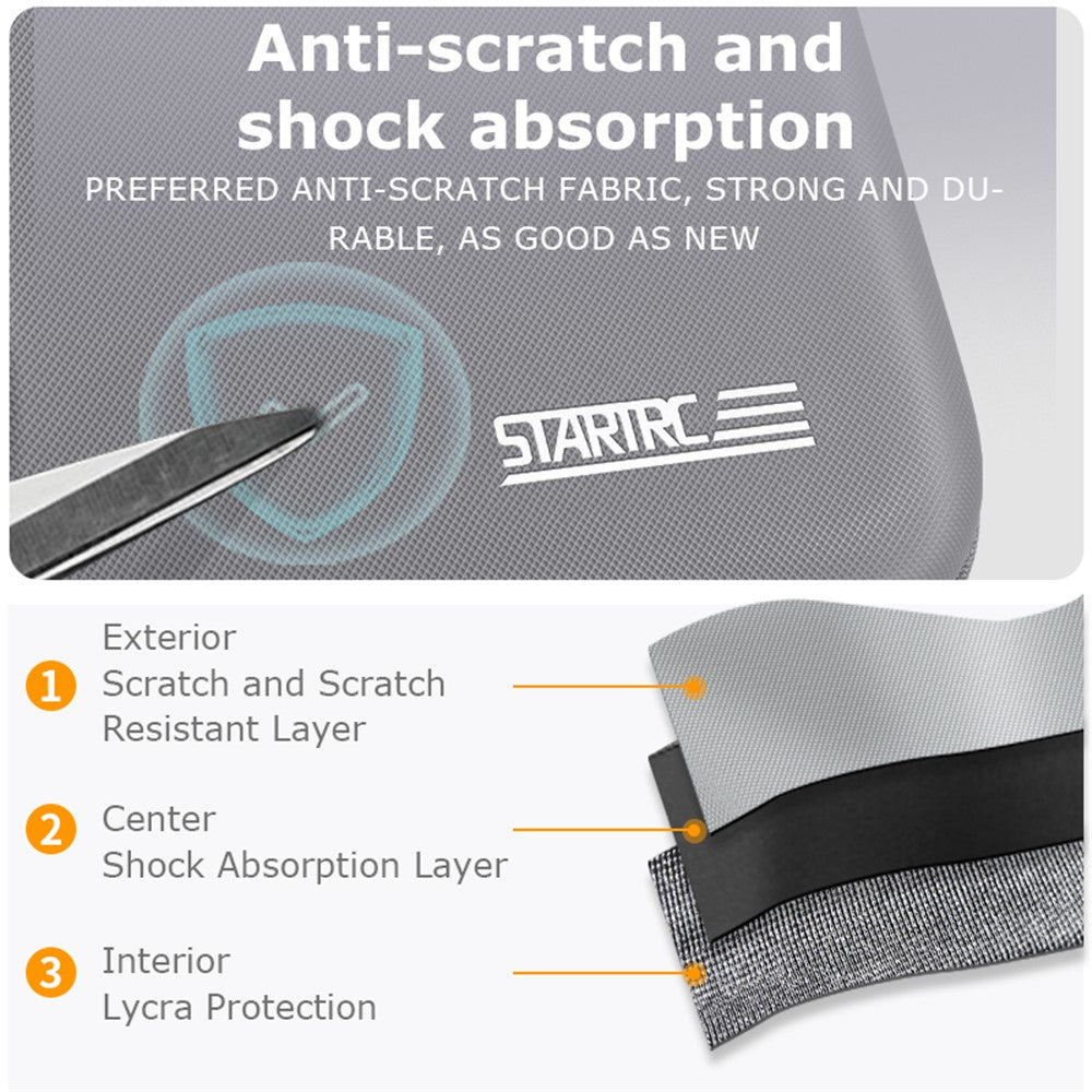 STARTRC 1150193 Portable PU Carrying Case for DJI Neo Drone with Shoulder Strap, 3-Battery Version