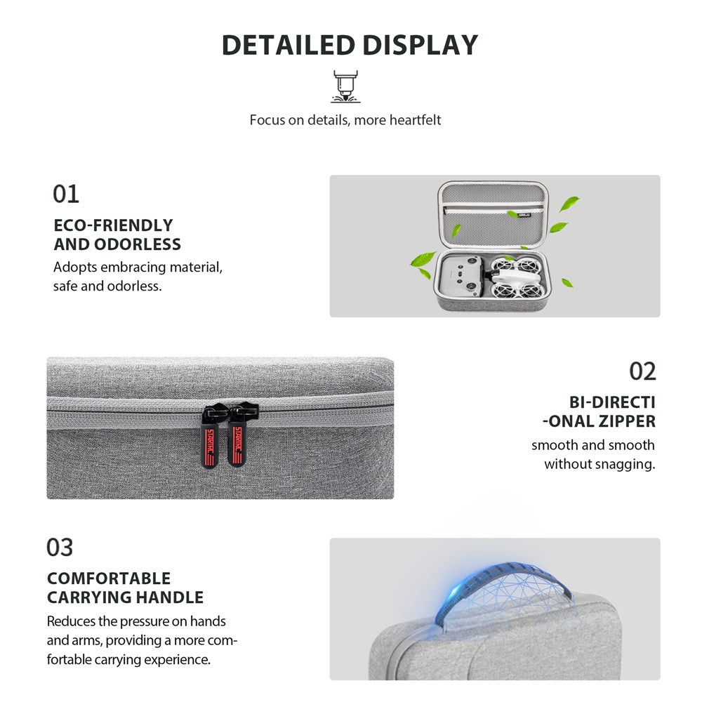 STARTRC 1150209 Portable PU Carrying Case for DJI Neo Drone, Single Battery Version