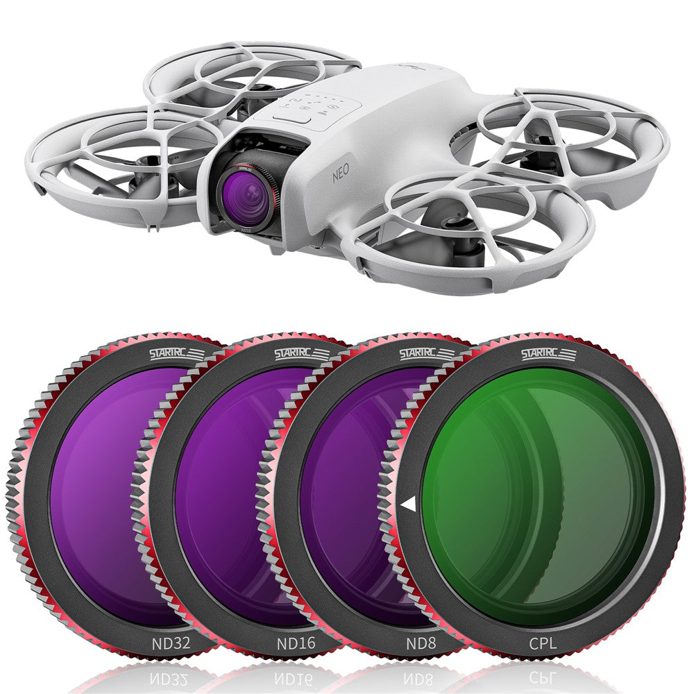 STARTRC 1151596 4Pcs / Set For DJI Neo CPL ND8 ND16 ND32 Optical Glass Drone Lens Filters