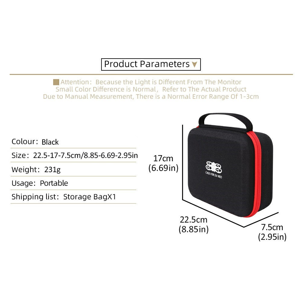 For DJI Neo Carrying Case Integrated EVA RC Drone Portable Storage Bag