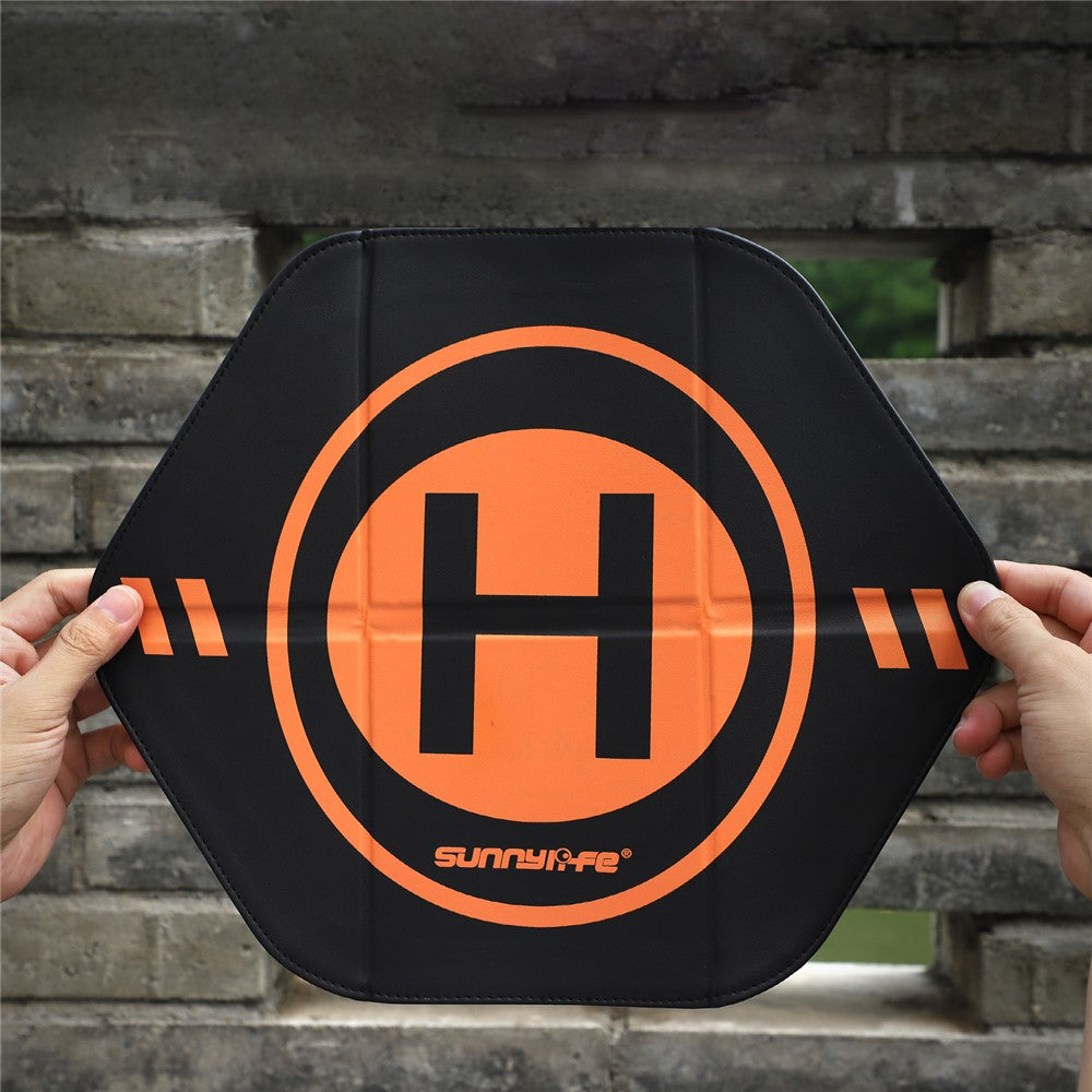 SUNNYLIFE TJP12 35cm PU Leather Double Sided Hexagonal Folding Drone Landing Pad